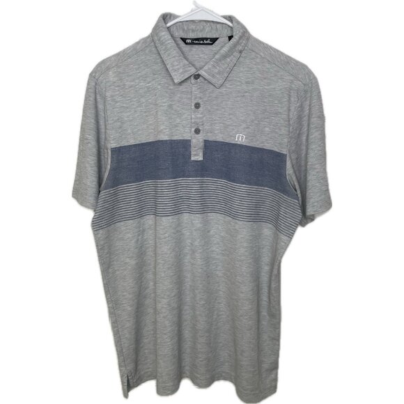Travis Mathew Other - Travis Mathew Take Flight Stripe Polo Shirt Mens M Gray Pima Cotton